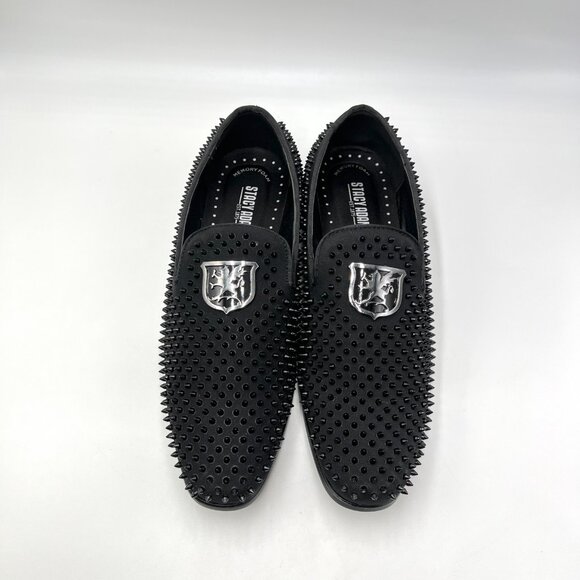 Stacy Adams Mens Size‎ 7.5 7.5M Sabre Black Spiked Studded Slip On Loafers Shoes main image 4
